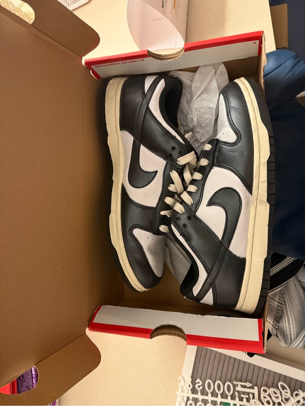 Black and White Low-Top Athletic Sneakers